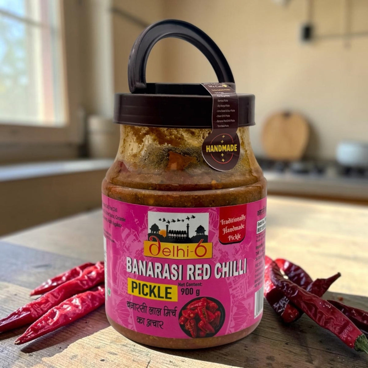 Delhi 6 Banarasi Red Stuffed Chilli Pickle 900g | Lal Mirch Ka Achar | Traditional Homemade Pickle