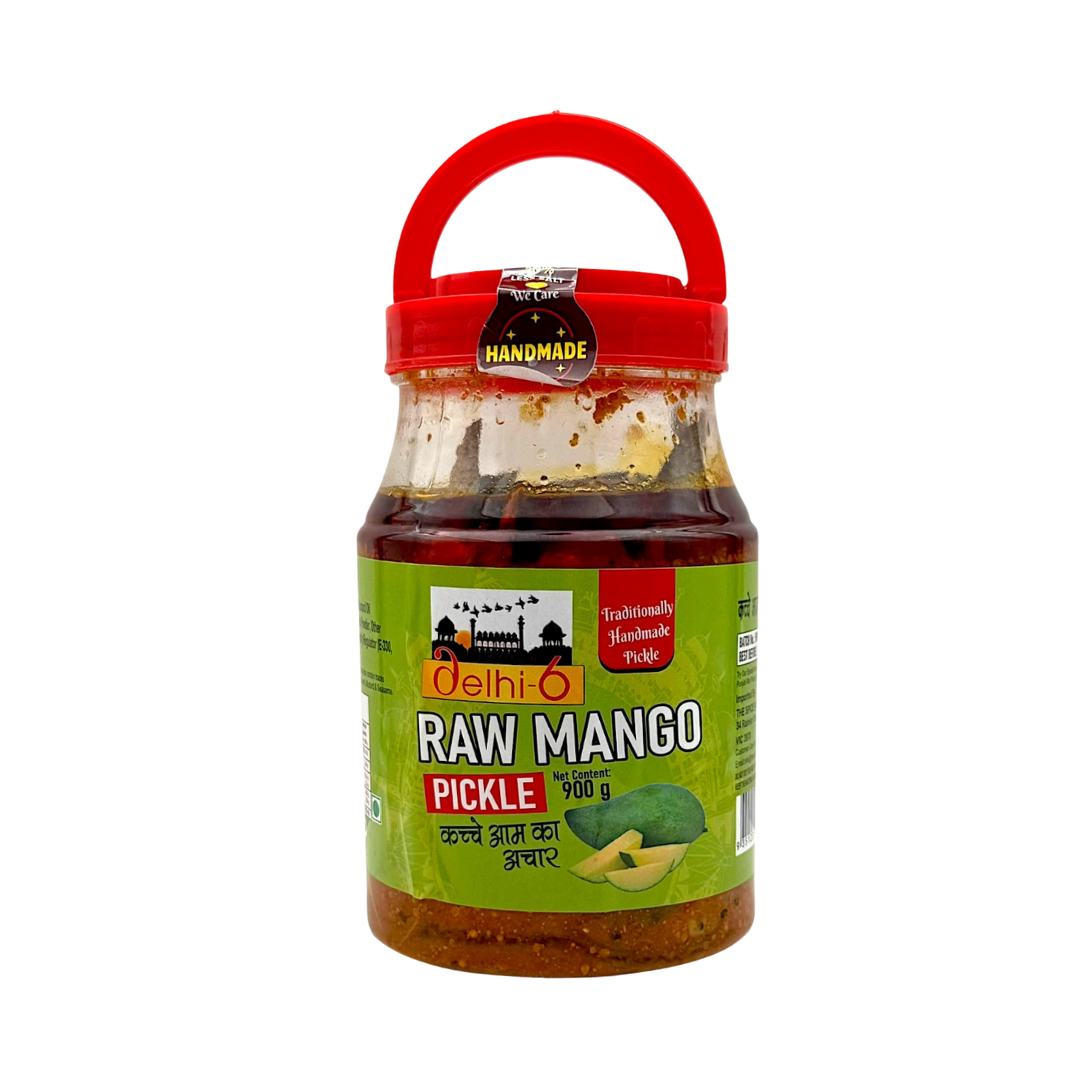 Delhi 6 Raw Mango Pickle | Kaccha Aam Ka Achar | 20% Less Salt and Handmade |Traditionally Homemade Pickle | Swad Ki Potli 900g- 9351235053219