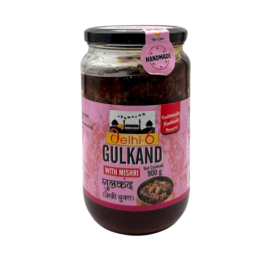 Delhi 6 Gulkand/ Rose Petal Spread with Mishri | Handmade and 20% Less Sweet 900g