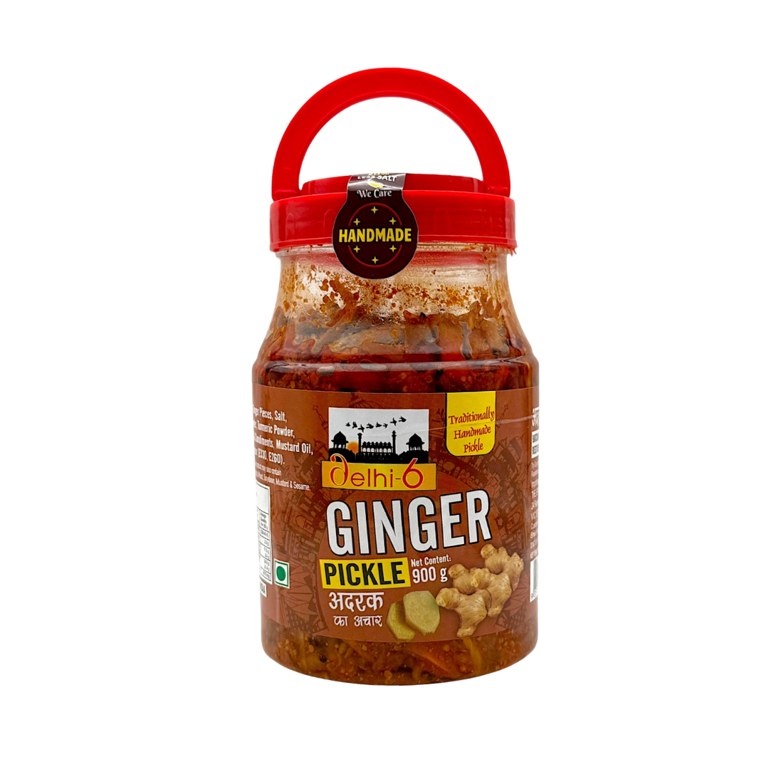 Delhi 6 Ginger Pickle | Adrak Ka Achar |20% Less Salt | Traditionally Homemade Pickle | Swad Ki Potli 900g- 9351235052748