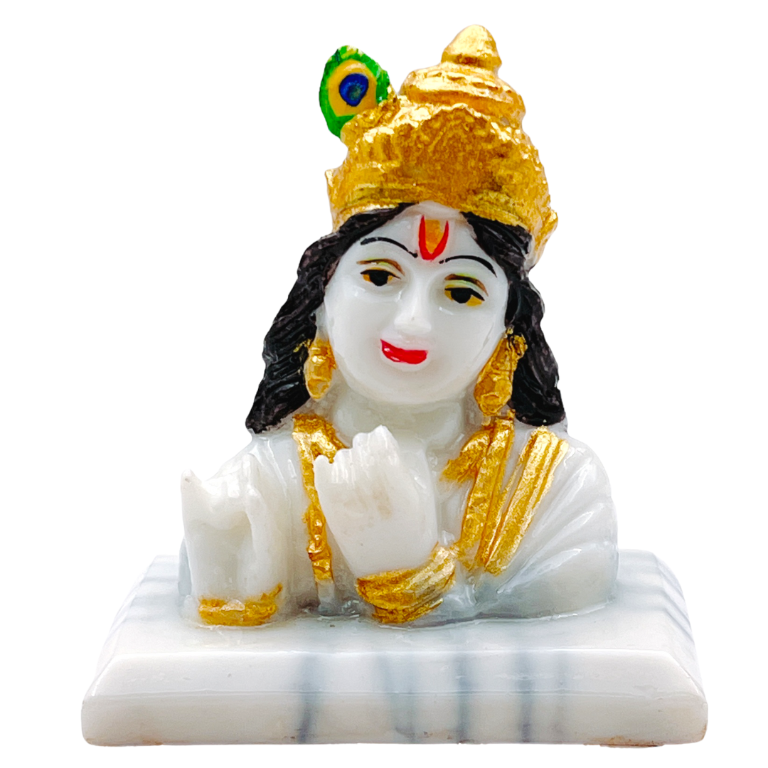 Krishna Fiber Statue/ Idol/ Murti (KHY)- P144- Size 8"- 9351235044798