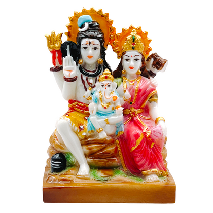 Shiv Parivar Idol/ Statue/ Murti Size-(4.75'' x 2.75'' x 6.5'')- Style 41- 9351235030920
