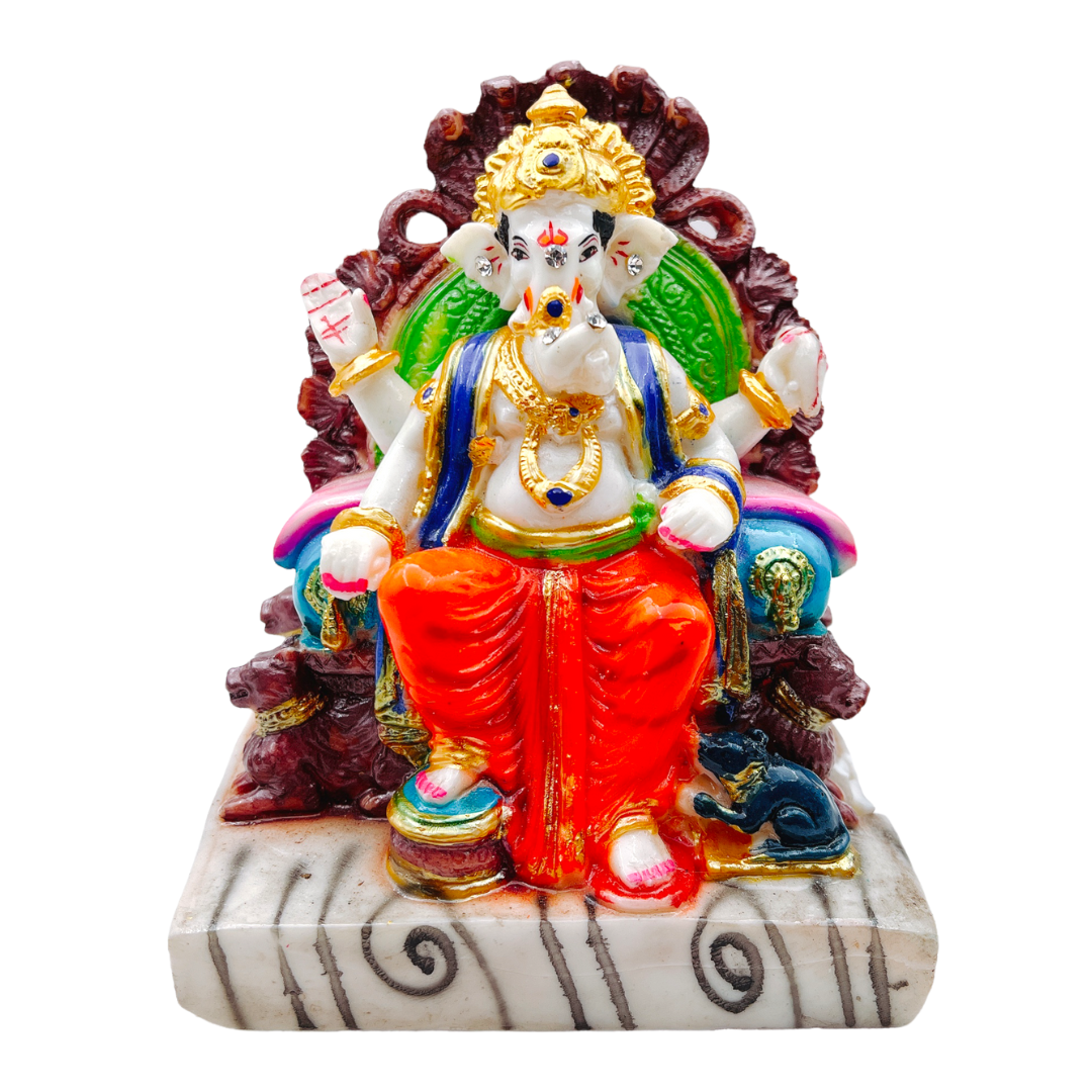 Ganesh ji Idol/ Statue/ Murti 3582-C Size-(6")- Style 23