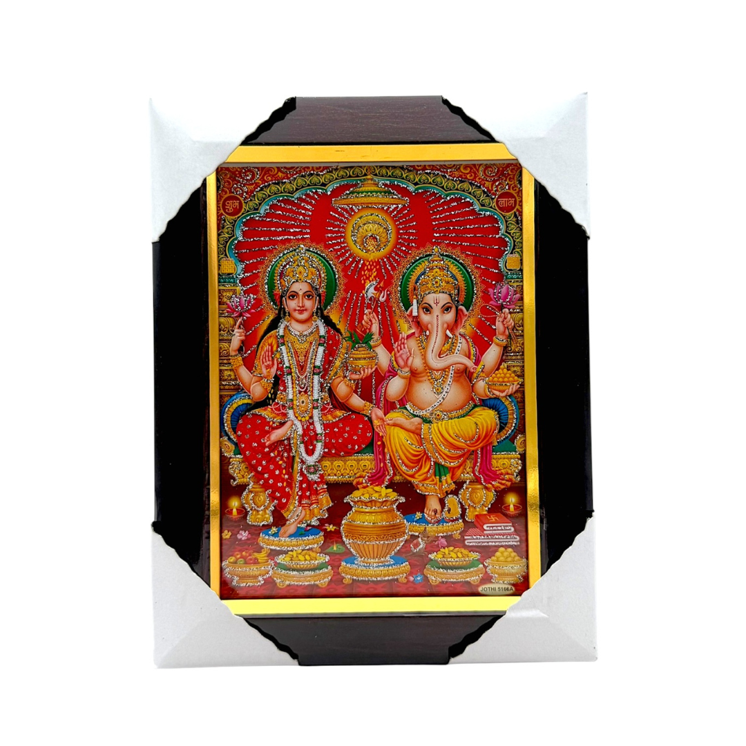 Photo Frame 5" X 7" Laxmi Ganesh - 9351235020143