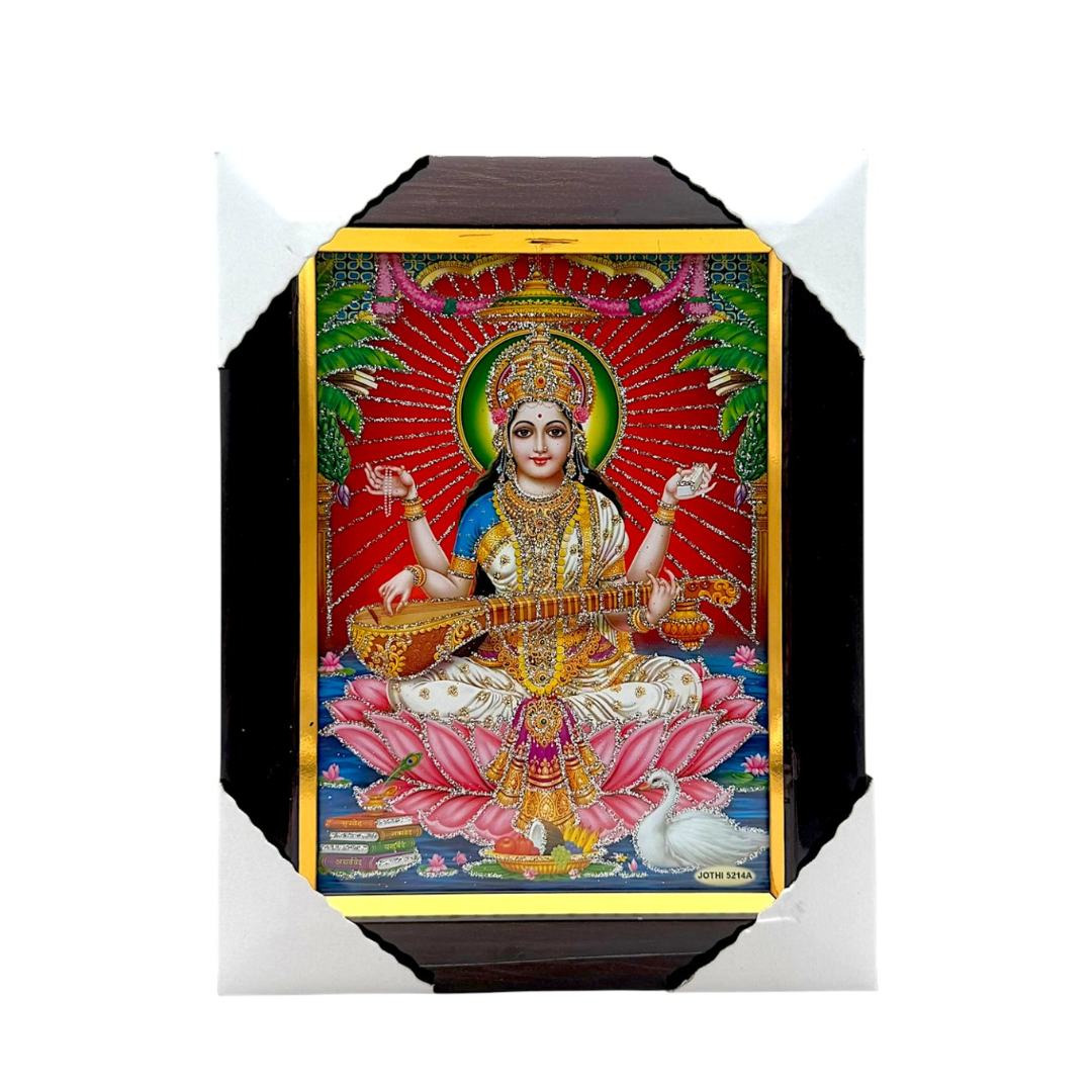 Photo Frame 5" X 7" Saraswati Mata Ji - 9351235020143