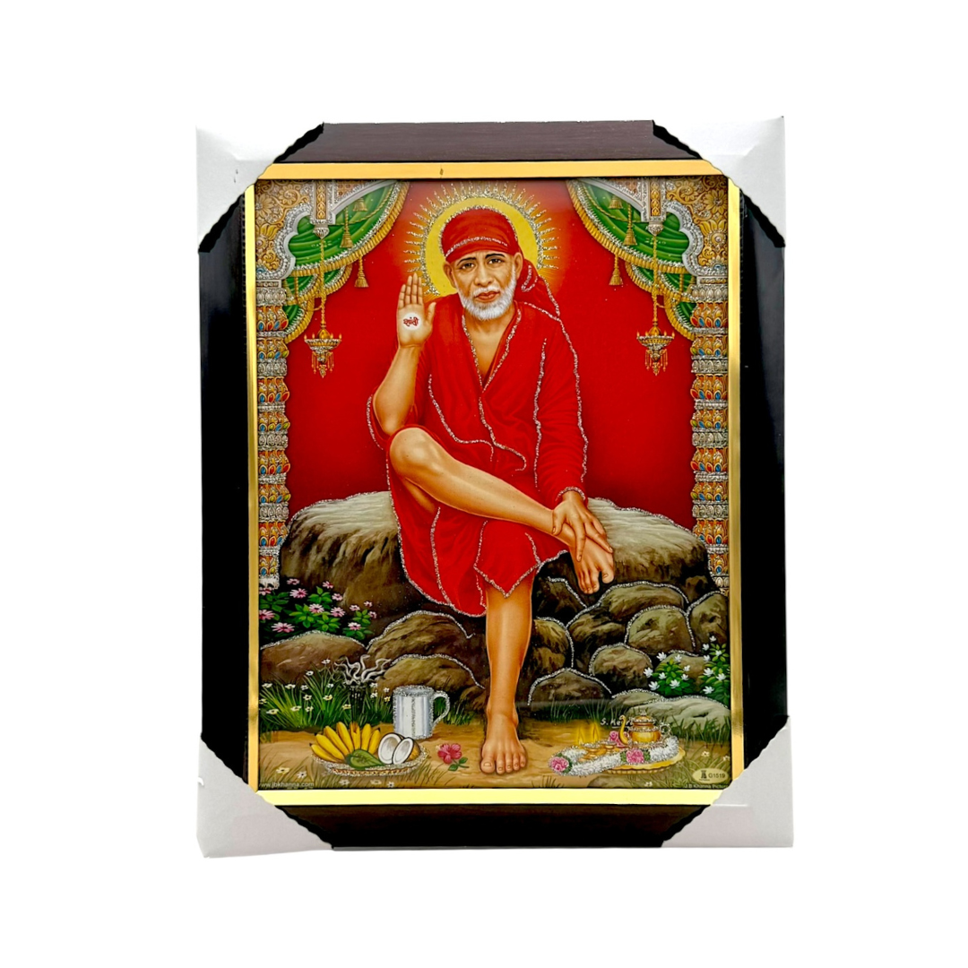 Photo Frame 10" x 13.5" Sai Baba Ji - 9351235020150