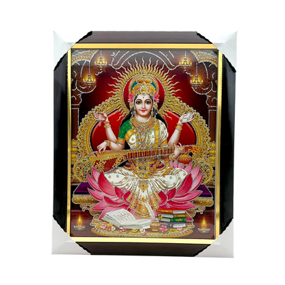 Photo Frame 10" x 13.5" Saraswati Mata Ji - 9351235020150