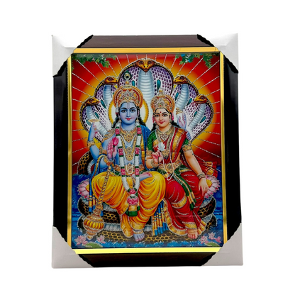 Photo Frame 10" x 13.5" Vishnu Laxmi Ji - 9351235020150