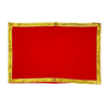 Pooja Aasan/ Assan Velvet Cloth Red with Gold Lace/ Size: 9'' x 13'' for Chowki- 9351235051499