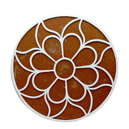 Rangoli Stencil Plate Set Round/ DIY MDF Crafted/ Size: 12