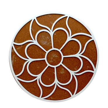 Rangoli Stencil Plate Set Round/ DIY MDF Crafted/ Size: 12" X 12"- 9351235051611