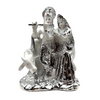 Radha Krishna with Cow – Silver White Finish Idol/ Murti/ Statue- Size: 21*10*26CM (9.06in x 5.51in x 11.42in)- Model No: GOD 2749-2YE - 9351235055879