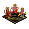 Lakshmi Ganesh Saraswati Set with Diya Holder Idol/ Murti/ Statue- Size: 11*11*7CM (4.33in x 4.33in x 2.76in)- Model No: GOD 333-7+ - 9351235055039