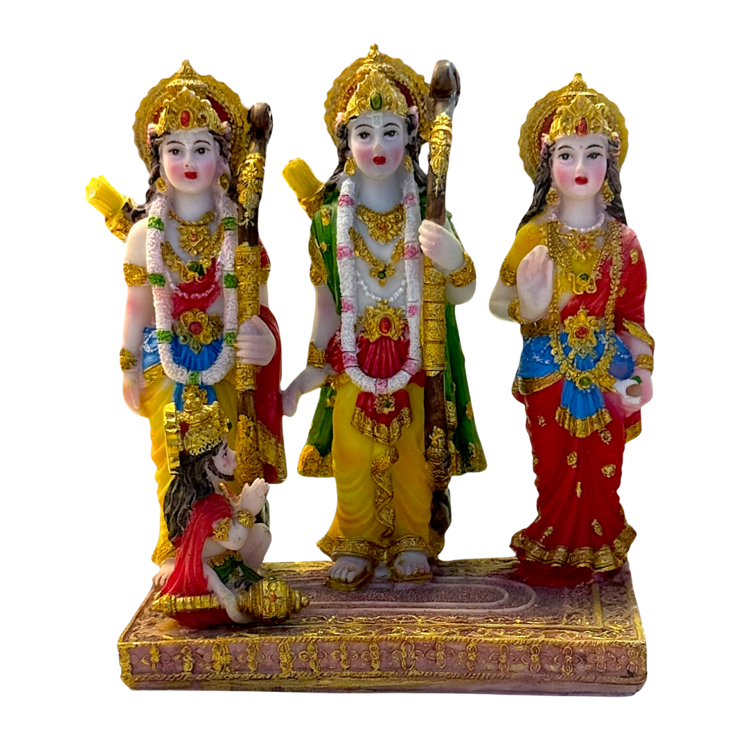 Ram Darbar Murti – Ram, Sita, Lakshman & Hanuman Idol/ Murti/ Statue- Size: 12*7*14.5CM (4.72in x 2.76in x 5.71in)- Model No: GOD 604-2-2- 9351235055060