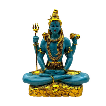 Buy Lord Shiva – Blue & Gold Meditation Pose Idol/ Murti/ Statue