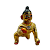 Laddu Gopal Brass Medium Size Idol | Design No 2 | Premium Finish | Size- 4'' x 3.2''- 9351235054889