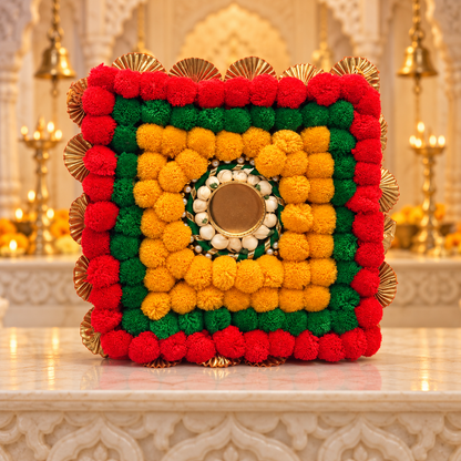 Decorative Rangoli Floor Mat | Traditional Indian Rangoli Design | Reusable Diwali, Pooja & Home Floor Decoration | Code: SS2 | 9351235063164