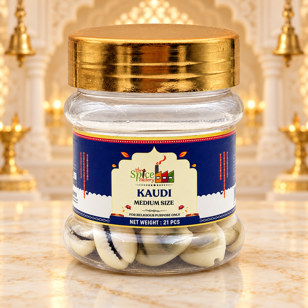 Kaudi Shells (Cowrie Shells) – Pack of 21 | Kawdi / Kauri | Auspicious Pooja Items for Goddess Lakshmi Worship, Wealth & Prosperity Rituals | 9351235060255