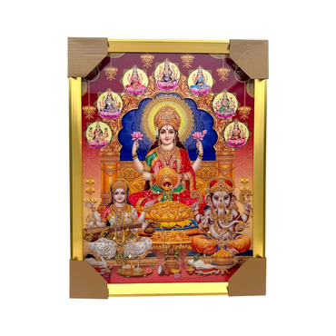 Lakshmi Ganesh Saraswati Photo Frame – Ashtalakshmi Special Edition  | 33*43CM (13"*17") | Decorative Painting JC334311-6 - 9351235056982