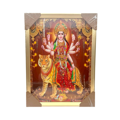 Goddess Durga Photo Frame – Divine Shakti Edition | 30*40(11.81in x 15.75in) | Decorative Picture - 9351235056302