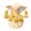 Elephant Ganesha – Marble Look with Gold Finish Idol/ Statue/Murti | 13*7*12CM(5.12in x 2.76in x 4.72in) | GOD 2018-50A - 9351235055688