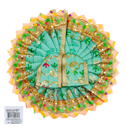 Shree Krishna Paushak/ God Dress for Krishna Idol size-9" (No 4)-9351235042572