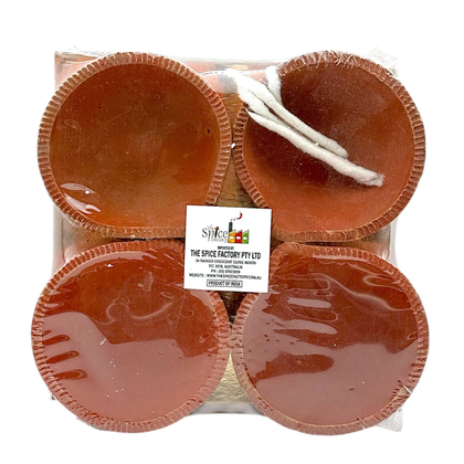 Clay/ Mitti Diya Large (Raw) 4Pc