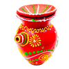 Clay Karva/ Karwa with Nose – Decorative Festival Pot (Small)- For Karwa Chauth & Ritual Use/ Size 4''- 9351235054131