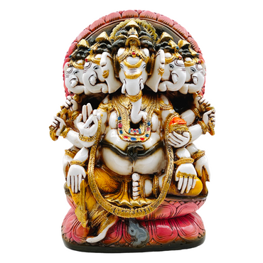 Panchmukhi Ganesh (7.5" X 4" X 11.5")-Statue/ Idol/ Murti