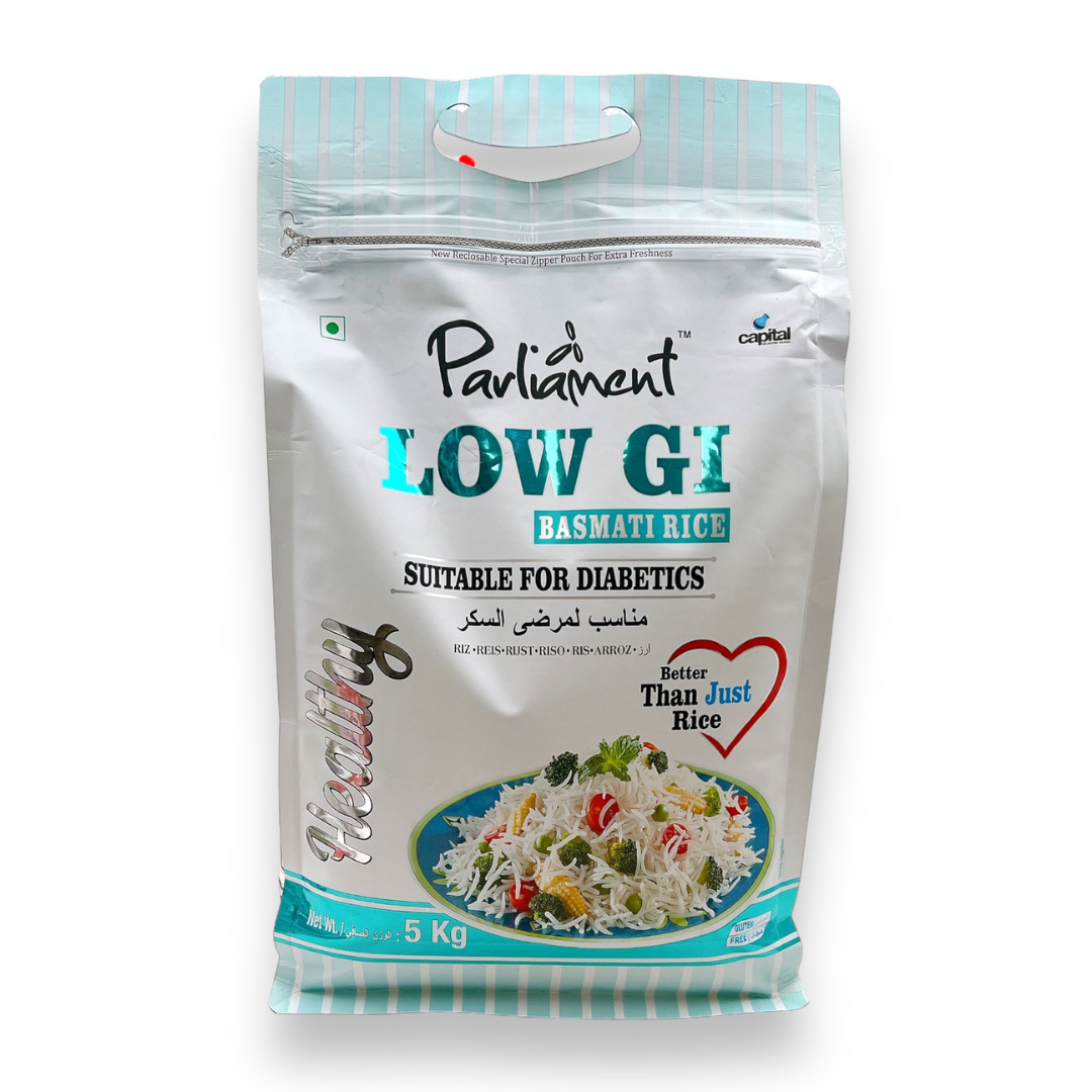 Buy Parliament Low GI Basmati Rice 5Kg from Online Indian Grocery Shop ...
