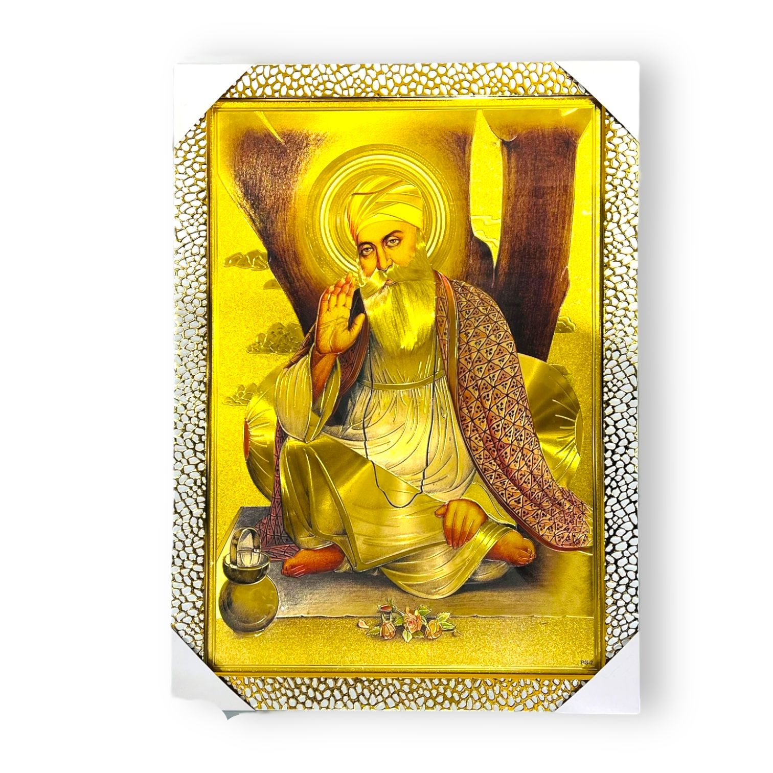 Photo Frame Guru Nanak Dev Ji BA- (SIZE- 16x 24)- Golden- 9351235048963