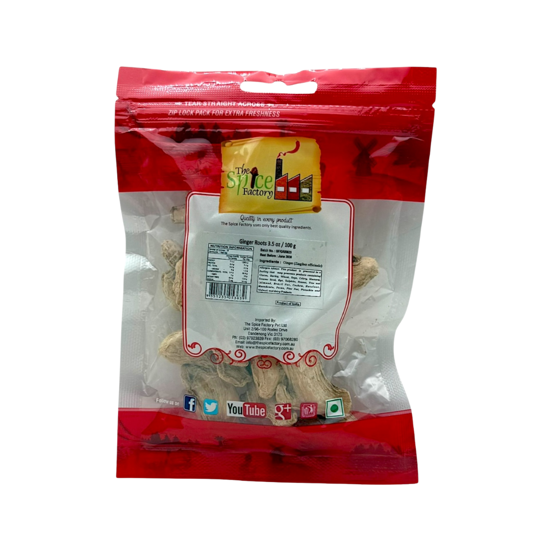 TSF Ginger Roots (Whole)/ Adrak/ Sonth | Herb For Aiding Digestion and Relieving Pain|100Gm