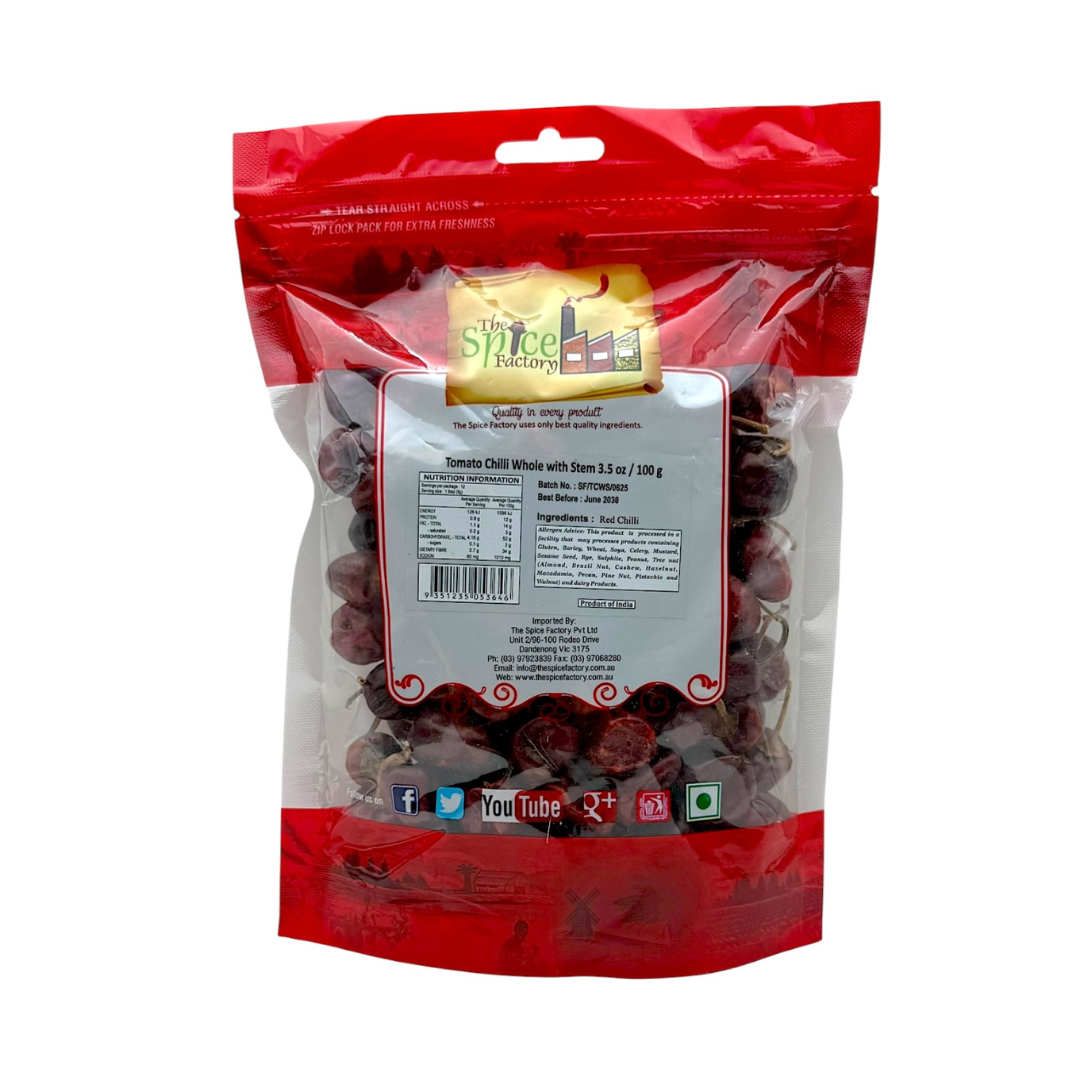 TSF Tomato/ Chilli Whole Round/ Mundu Chilli with Stem 100g