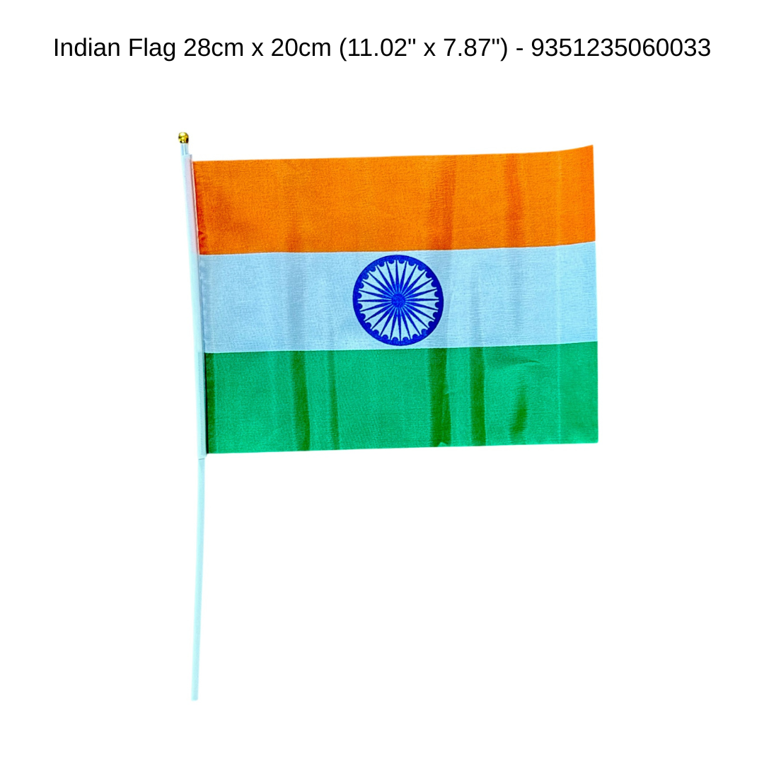 Indian Flag 28cm x 20cm (11.02" x 7.87") - 9351235060033