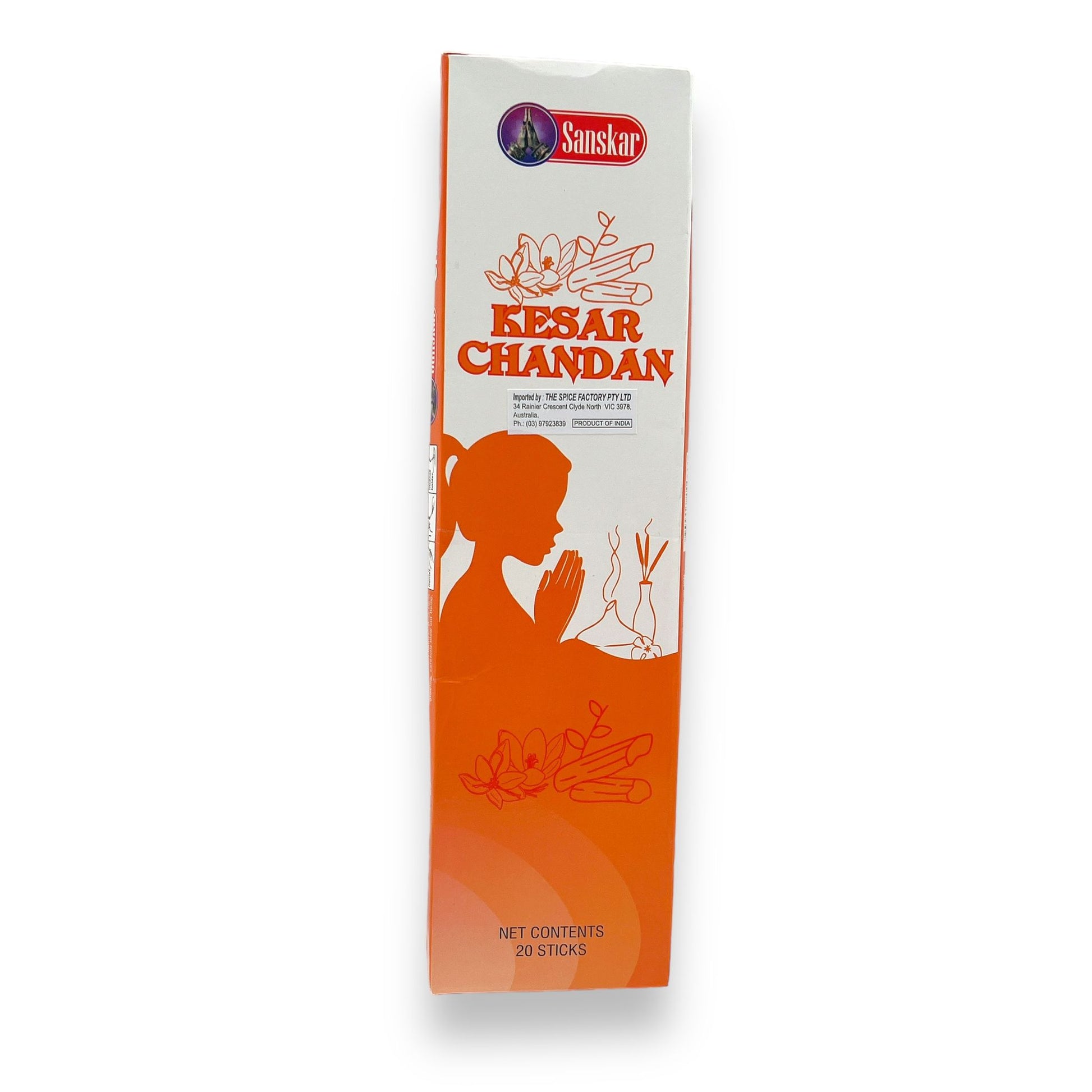 Incense Sanskar Kesar Chandan 20 Sticks