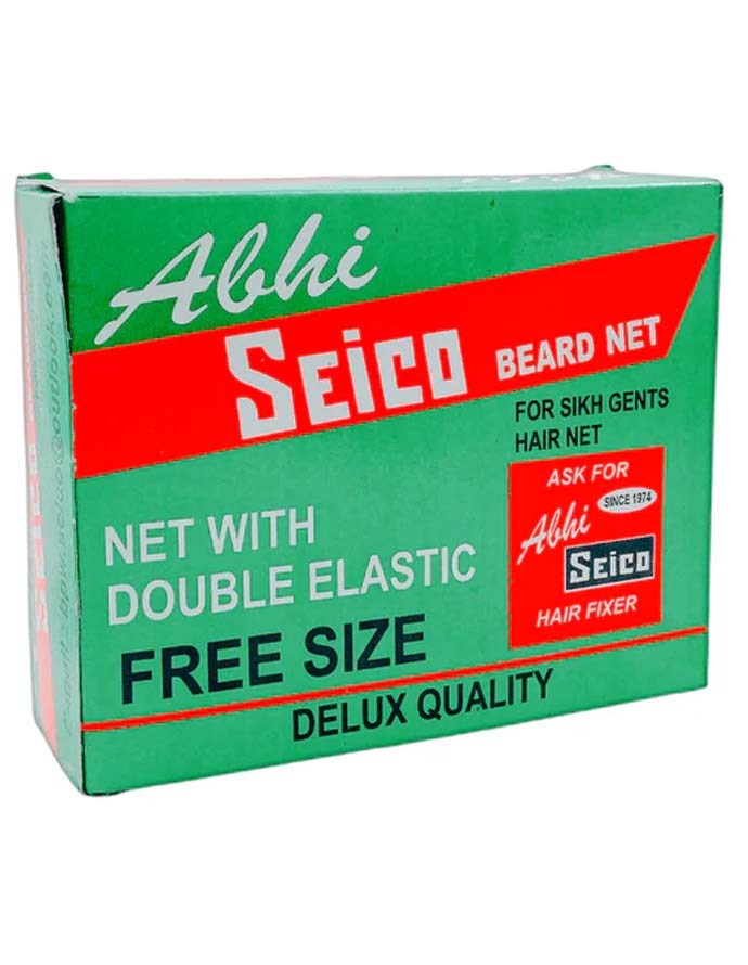 Seico Beard Hair Net/ For Sikh Gents (Pack of 12Pcs)