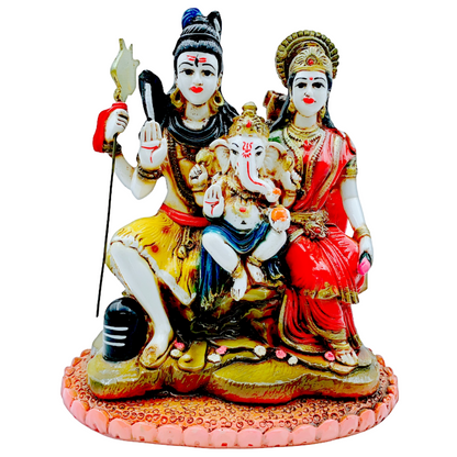 Shiv Pariwar Kamal Medium (7" X 4.5" X 8")-Statue/ Idol/ Murti