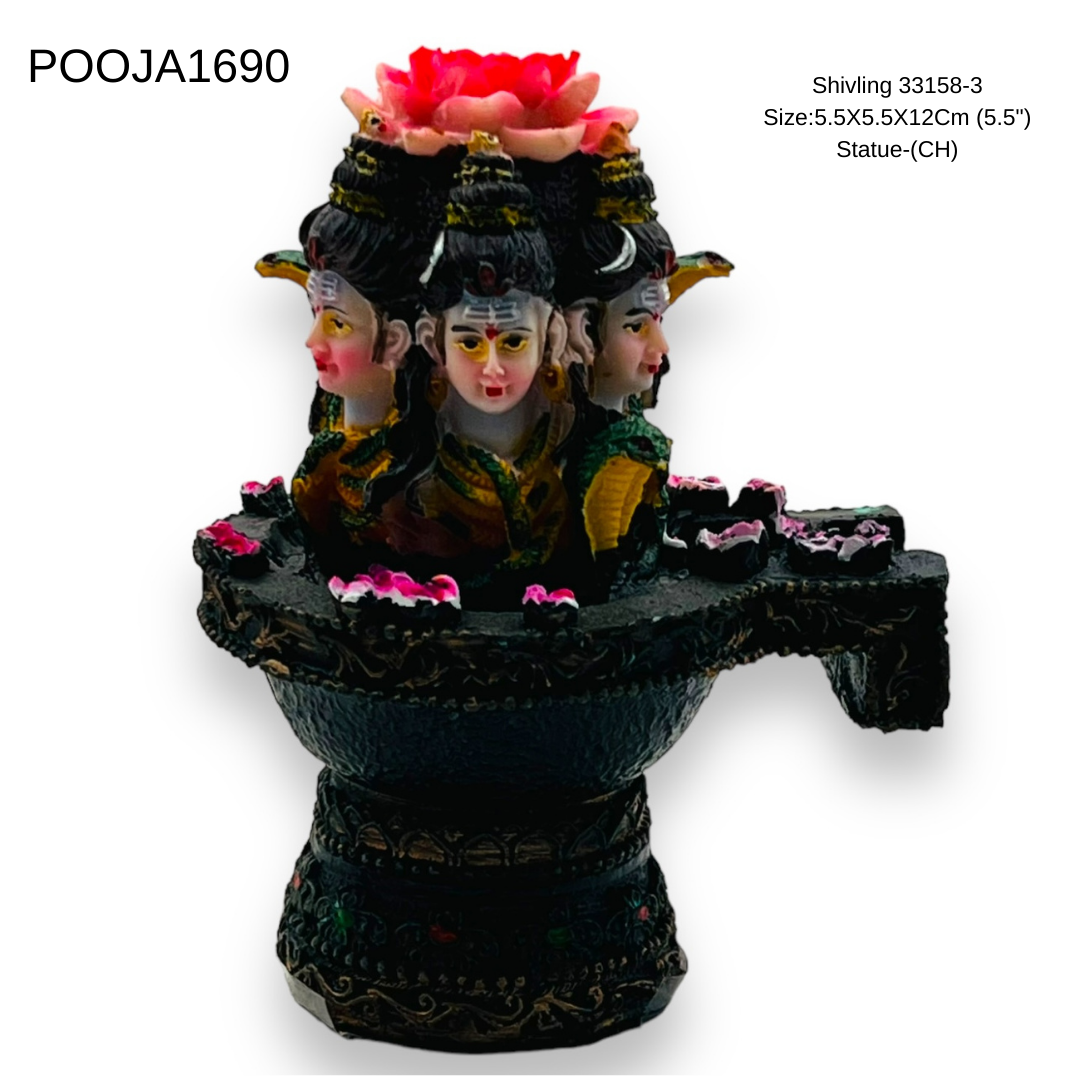 Shivling 33158-3 Size:5.5X5.5X12Cm (5.5