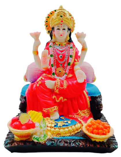 Sitting Laxmi Idol/ Statue/ Murti 09-3364 Size:15X11.5X11.5Cm (6.5