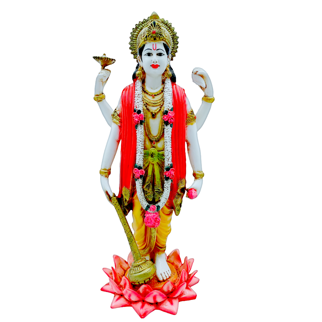 Standing Vishnu Big (7.5" X 7" X 16") -Statue/ Idol/ Murti