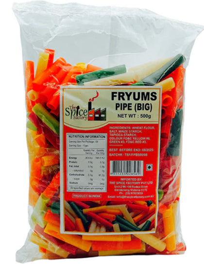 TSF Fryums Pipe (Papad Snack) Big 500gm
