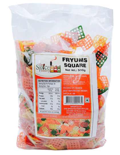 TSF Fryums Square (Papad Snack) 500gm
