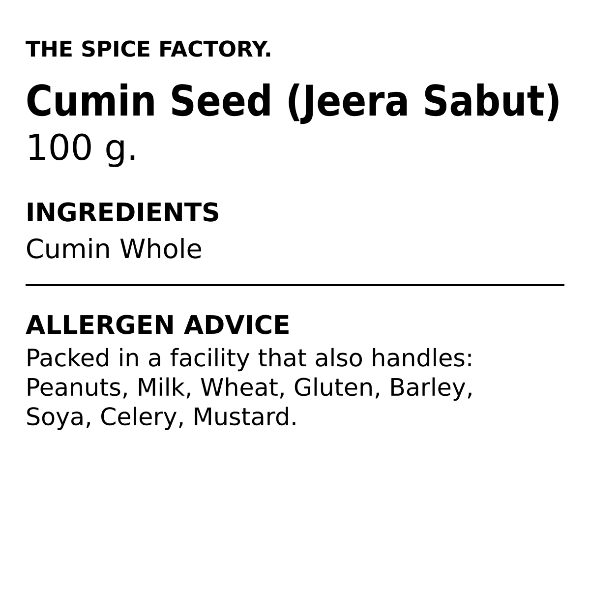 TSF Cumin Seeds 100g | Jeera Whole | Sabut Jeera | Traditional Indian Whole Spice