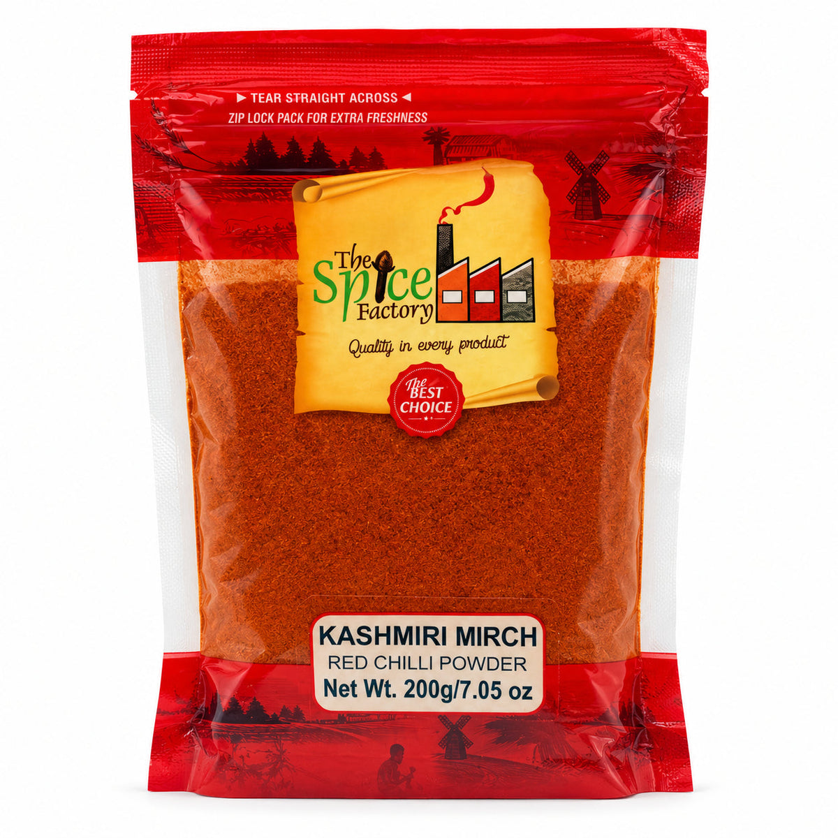TSF Kashmiri Chilli Powder 200g | Kashmiri Lal Mirch | Mild Red Colour Chilli | Ground Indian Spice