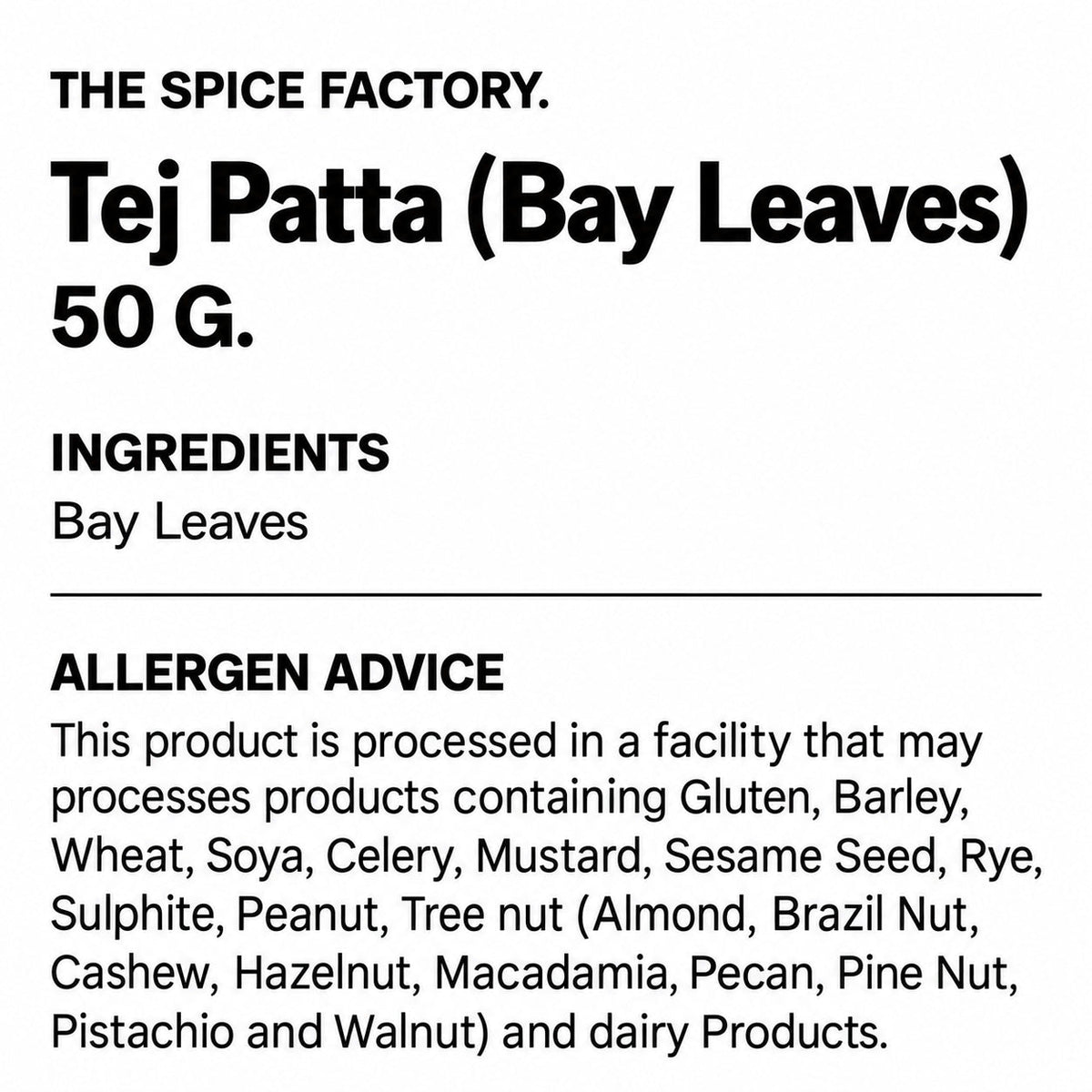 TSF Bay Leaves 50g | Tej Patta | Indian Bay Leaf | Dried Herb