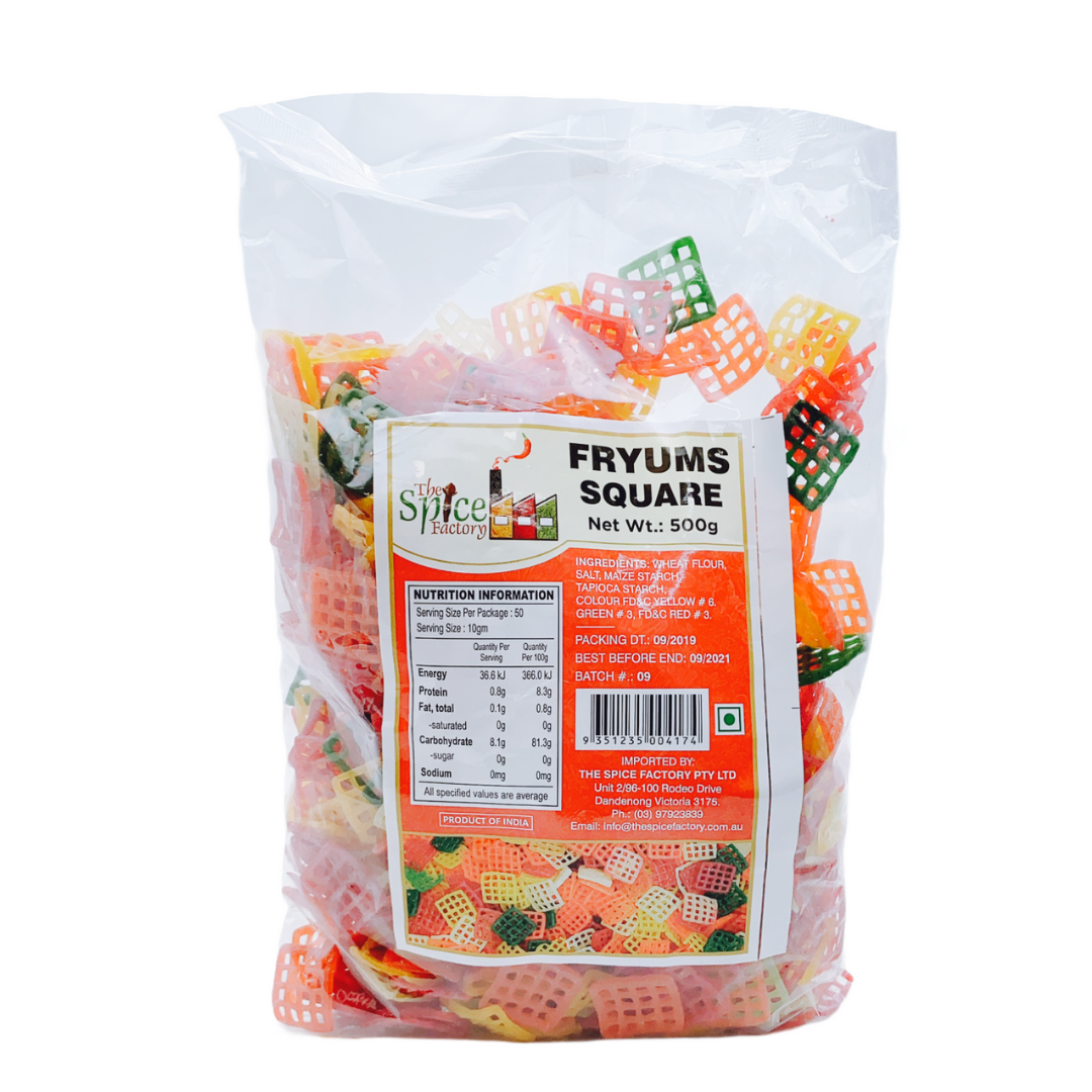 TSF Fryums Square (Papad Snack) 500gm