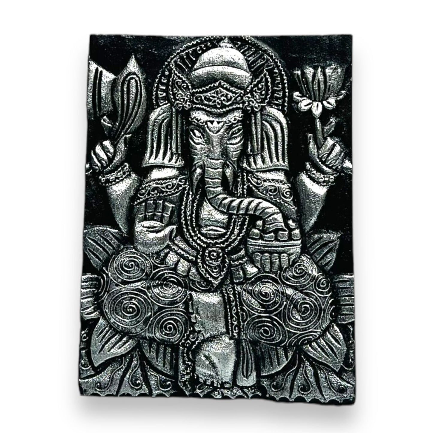 Ganesha/Buddha Wooden Wall Hanging Small 11.5"X15"