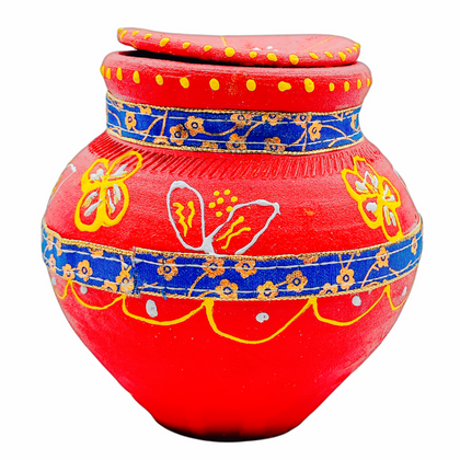 Decorated Mitti Pot- Kujja Sml