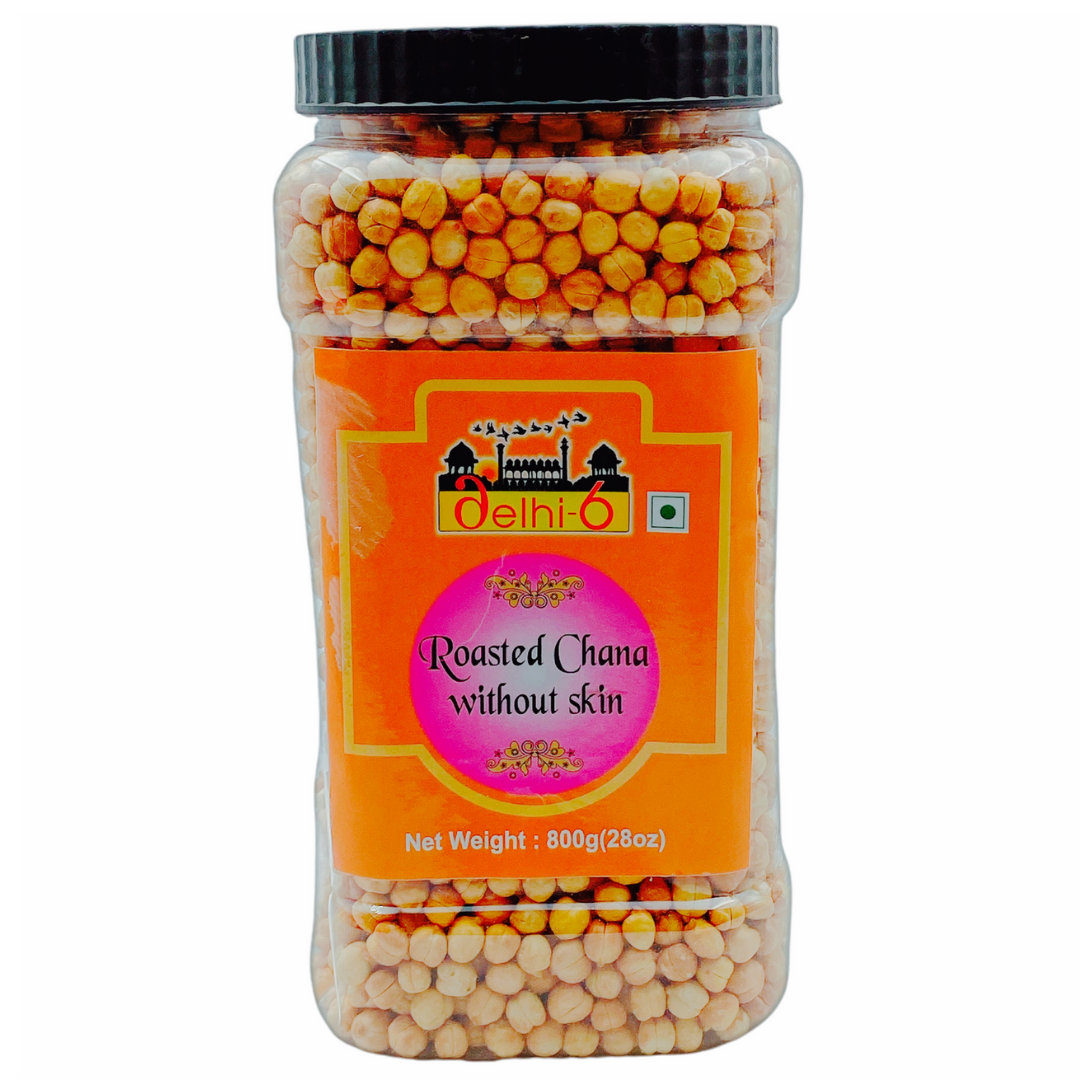 Delhi 6 Roasted Gram/ Chana Without Skin 800gm | Plastic Bag Packing