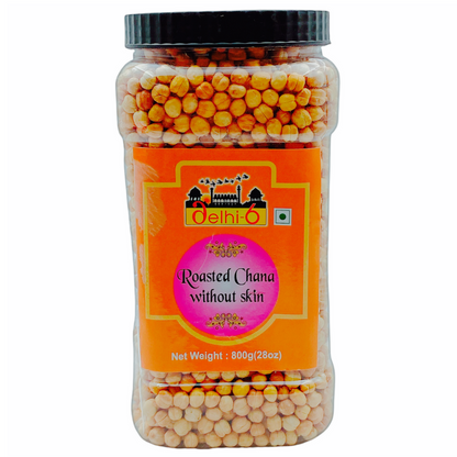 Delhi 6 Roasted Gram/ Chana With Skin 800gm | Plastic Bag Packing